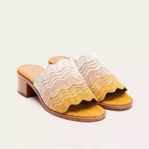 Frye Cindy‎ Wave Mule block heel sandal 6.5 M